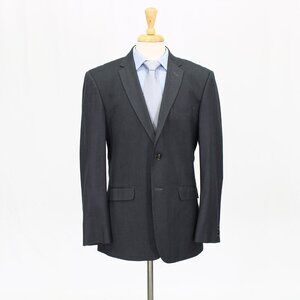 John Bartlett 42R Gray Solid 2-Button Sport Coat Blazer Jacket G119